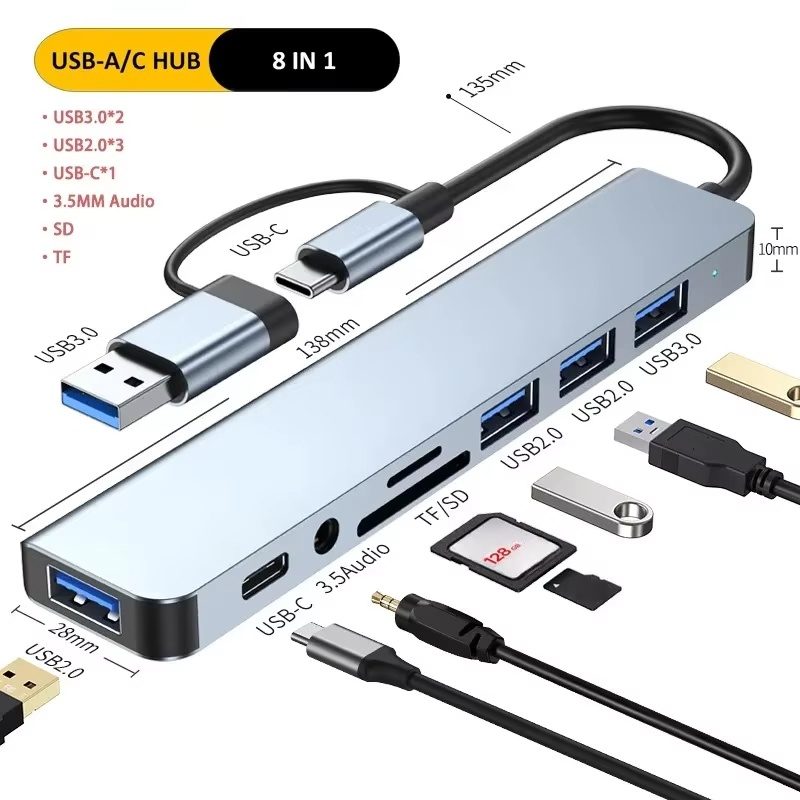 محول USB متعدد المنافذ 8 في 1  - مراجعة Home Assistant Sd وسعره